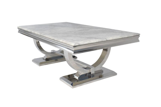1.8m Grey Marble Ring Dining table