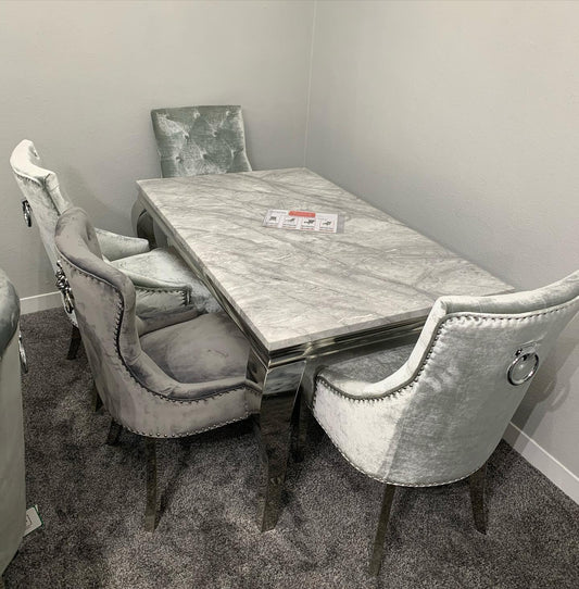 1.5m Grey Marble Table